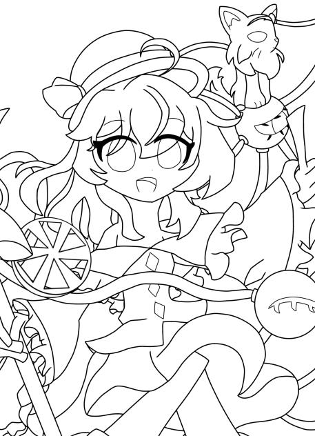 レリックこいっちゃんの線画
