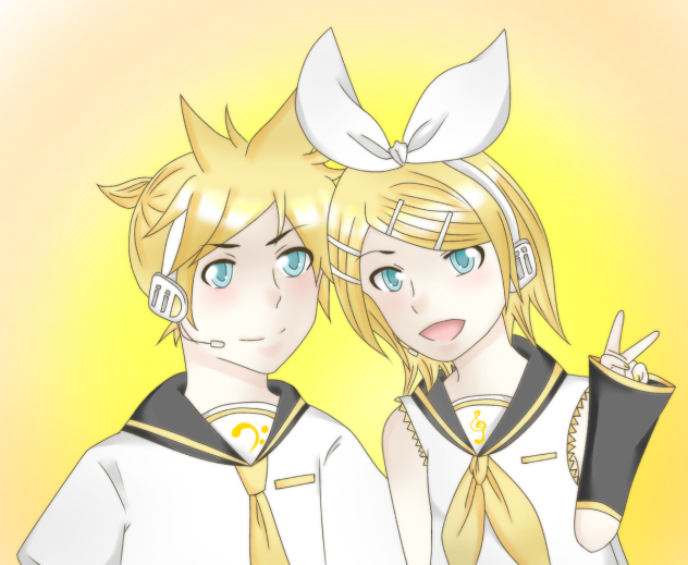 鏡音リン・レン  描いてみた