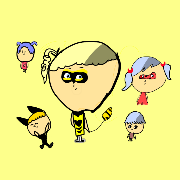 Ladynug characters as cute kids