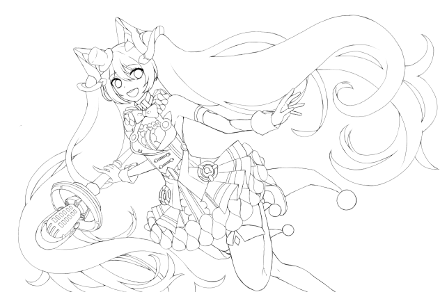 マジカルミライ　線画