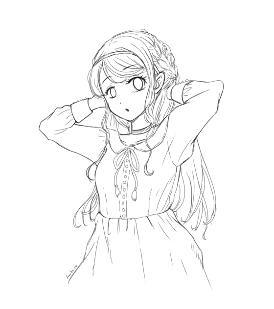 【線画】身支度