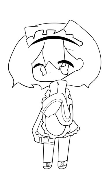 ジャージメイド線画