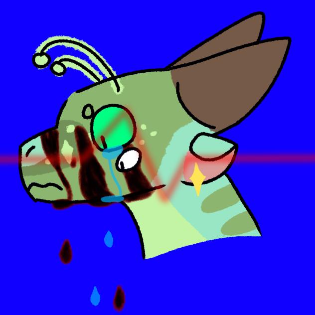 Blood dripping off your chin