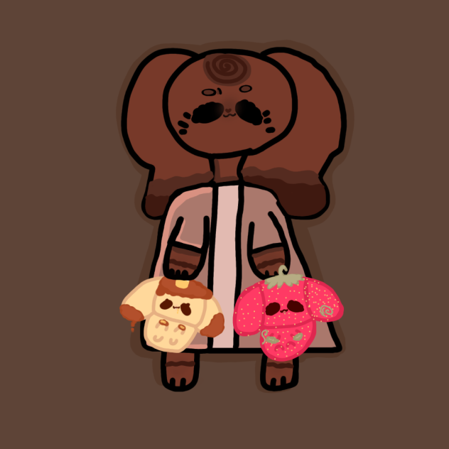 Scientist with her creations