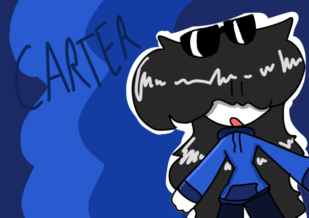 drawing of one of my oc's carter!!