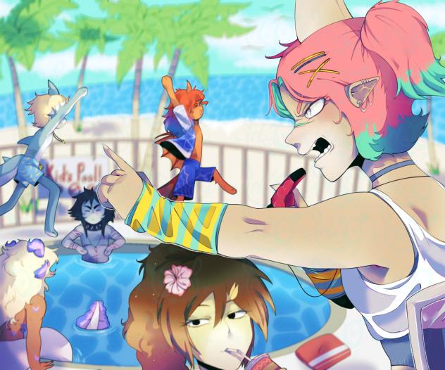 pool party with the homies!!