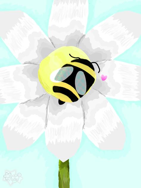 A Buzzy Bee On A Flower ♡🐝🍯🌻🌼✨