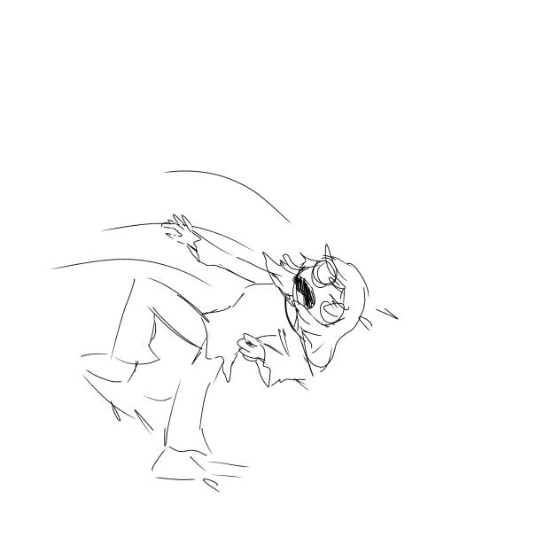 Dynamic pose sketch 3 - ibisPaint