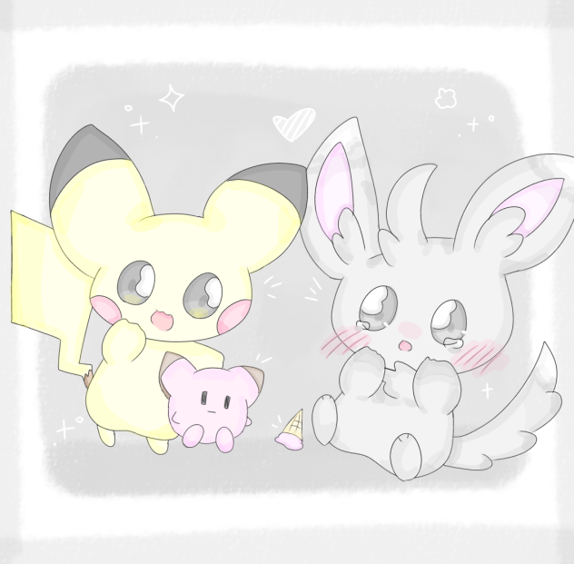 ピカチュウとチラーミィ✨