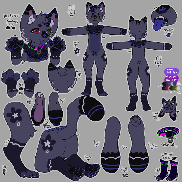 🖤💜Will's fursona redesign💜🖤