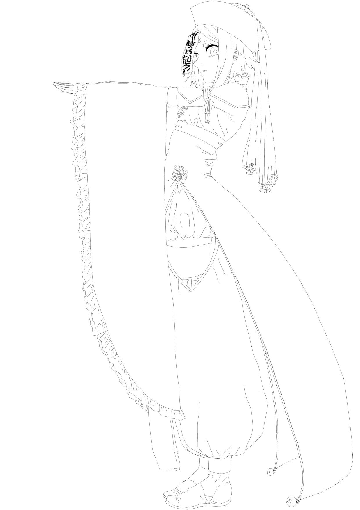 キョンシー線画 Ibispaint