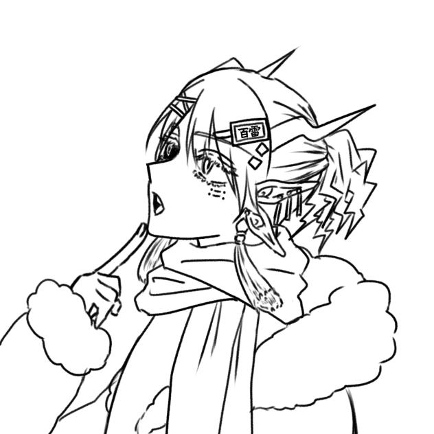電気街の悪魔(塗り絵バージョン)
