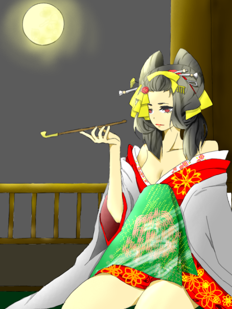 月下美人 塗らせて頂きました