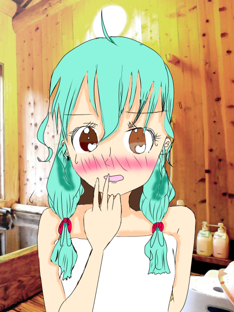 お風呂でのぼせた女の子