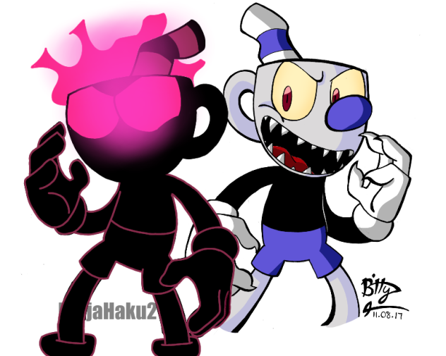 Nightmare Cuphead y Mugman Evil 3 ibisPaint