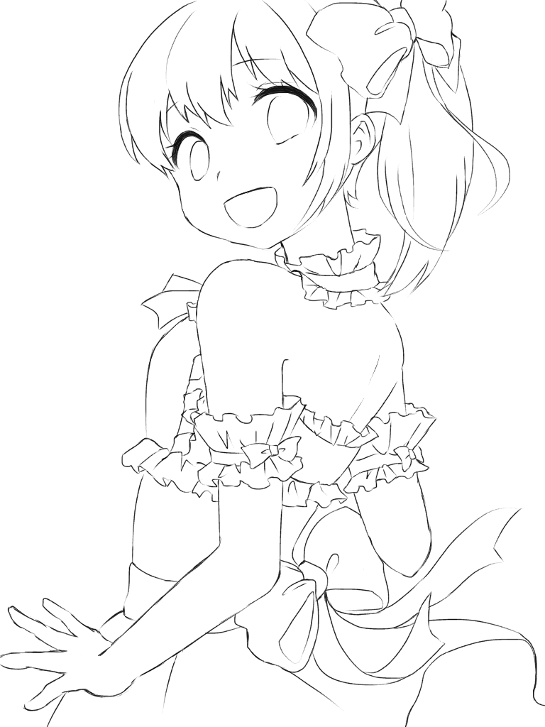 ぬりえ(アイドル…のつもり…) - ibisPaint