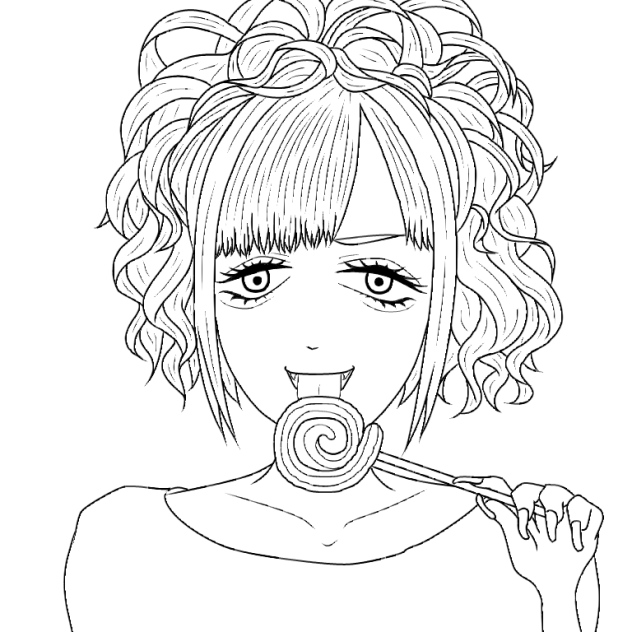 男の子 《線画》