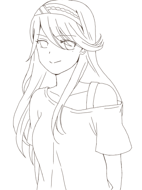 オリジナル女の子（線画）