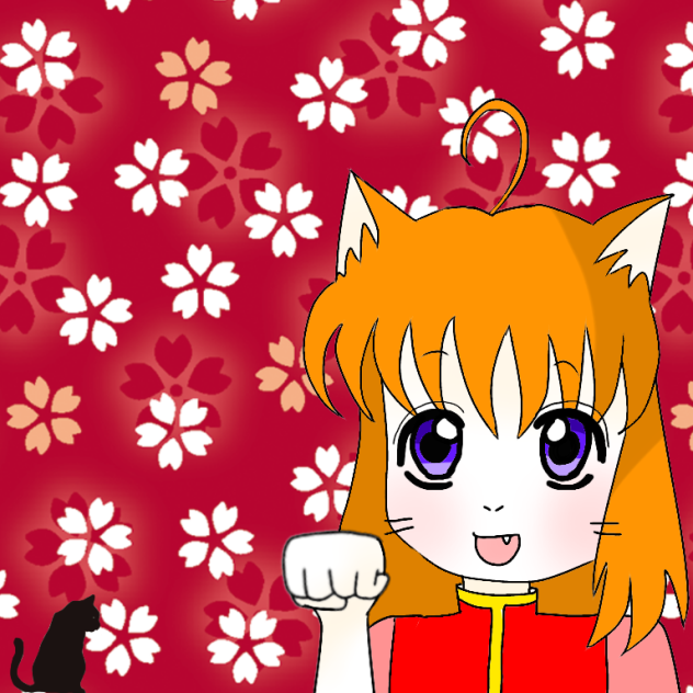 銀魂風にゃんこコスの私←え