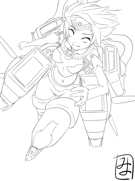 飛行装置　line art