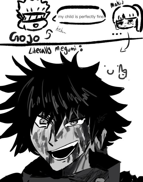 tried new artstyle idk megumi