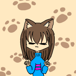 猫ぉ(フリスク)色塗りぃ