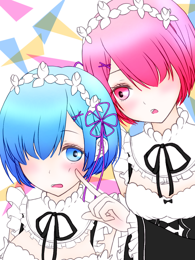 線画レムラム お借りしました Ibispaint