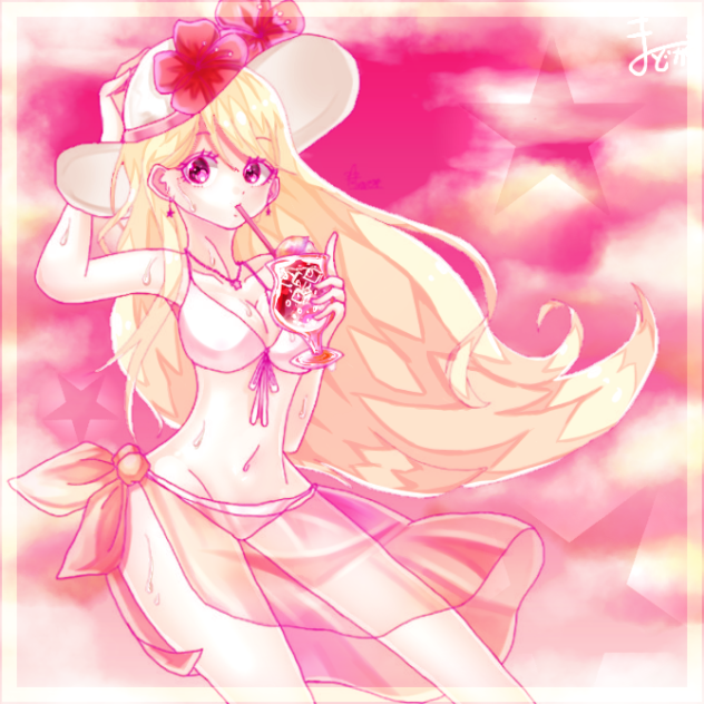 ピンク（塗り絵）