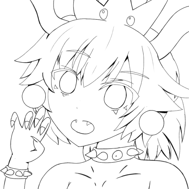 クッパ姫 線画