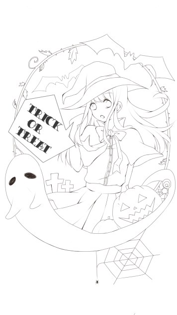 【線画】Trick or Treat！