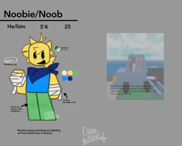 Remade Noobie ref sheet