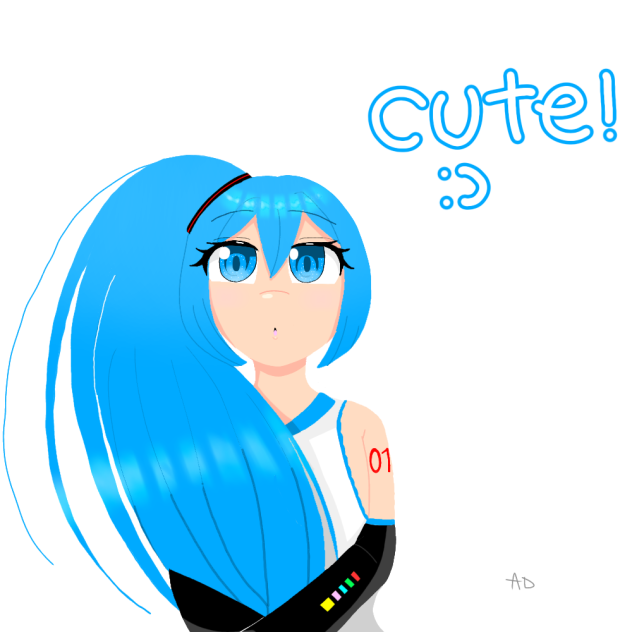 Miku with 1 ponytail
