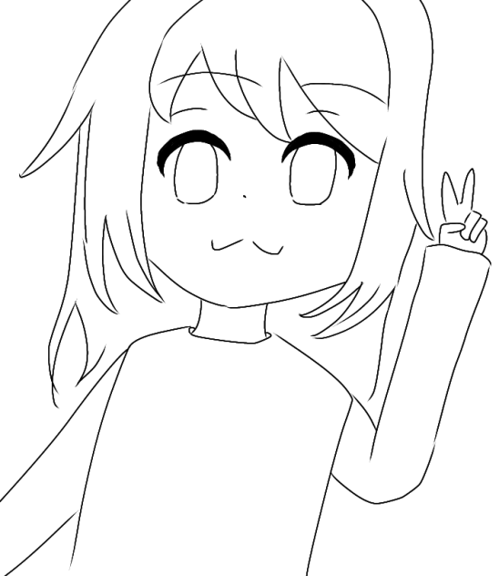 ロリな女の子　線画