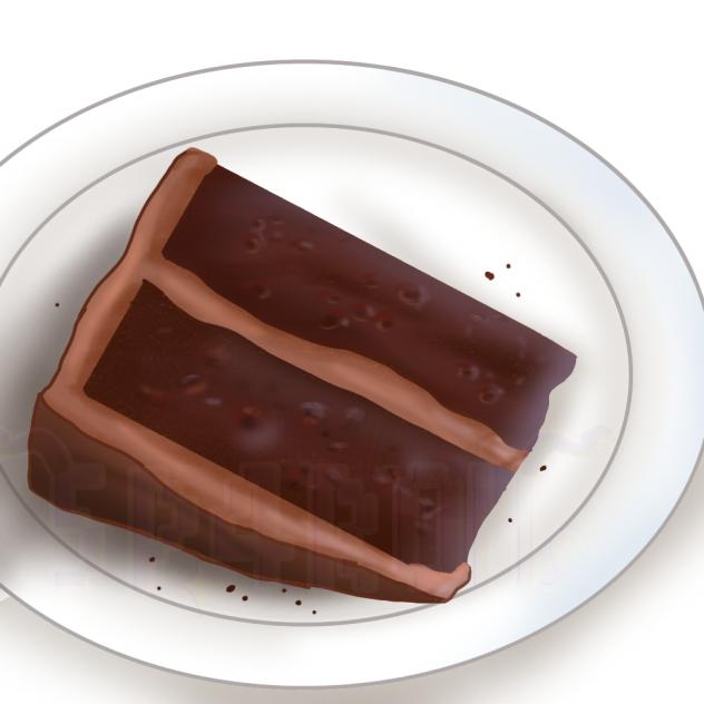Chocolatey slice of chocolate cake - ibisPaint