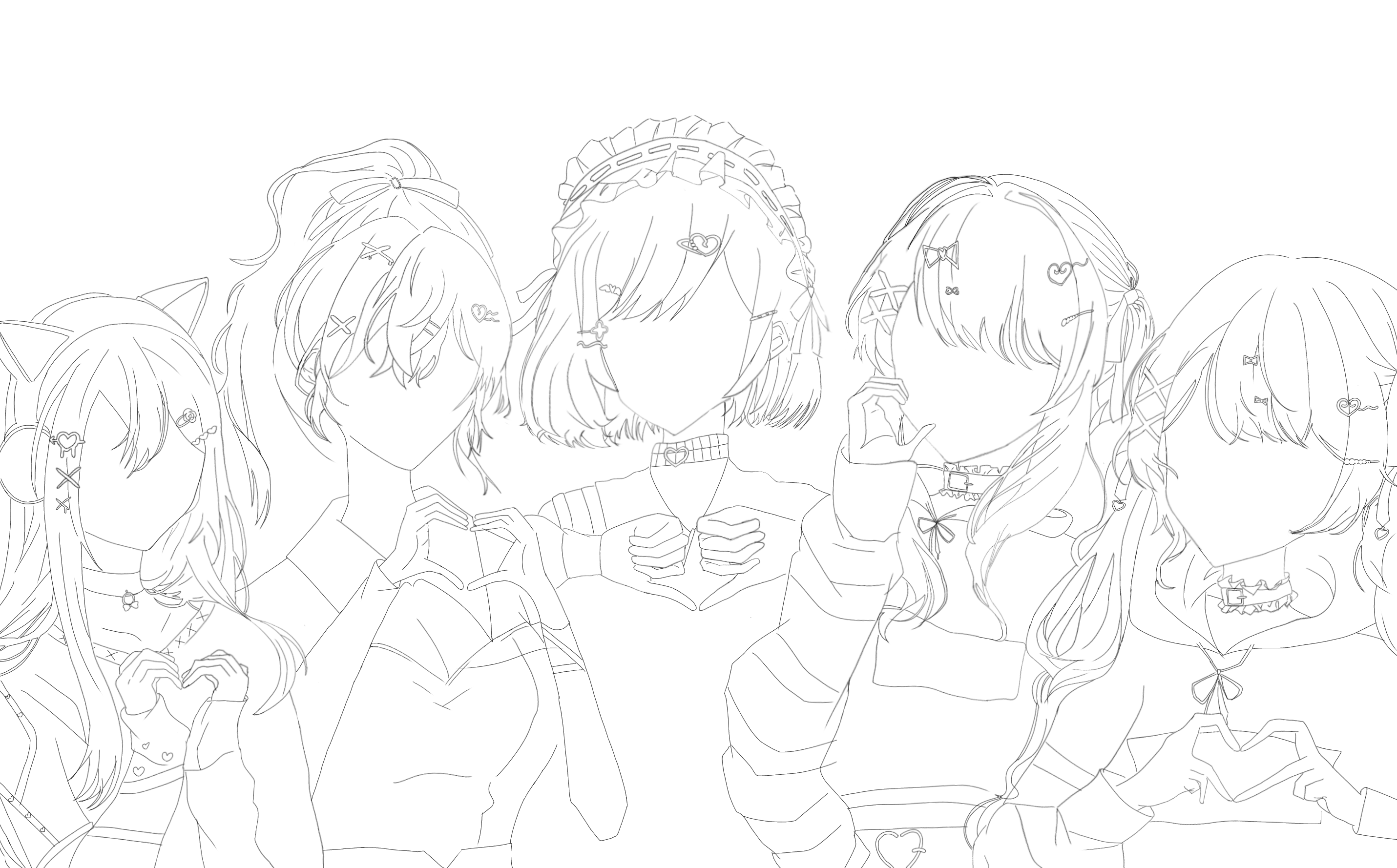 25 塗り絵用線画 - ibisPaint