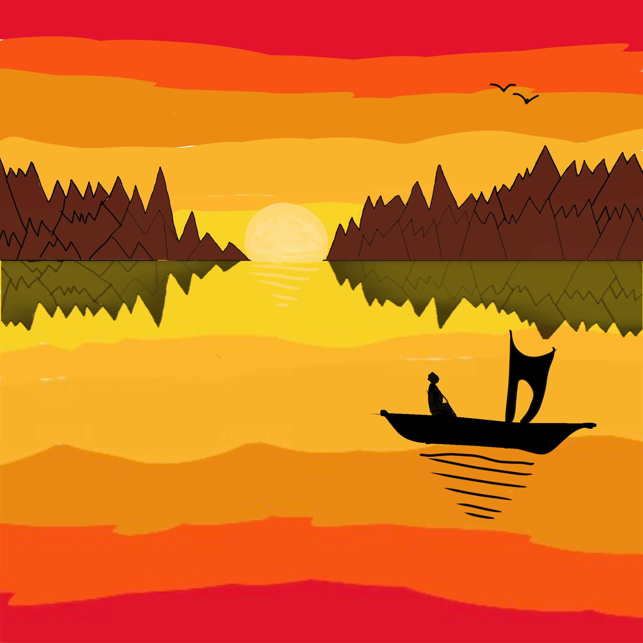 Reflective Lake - ibisPaint
