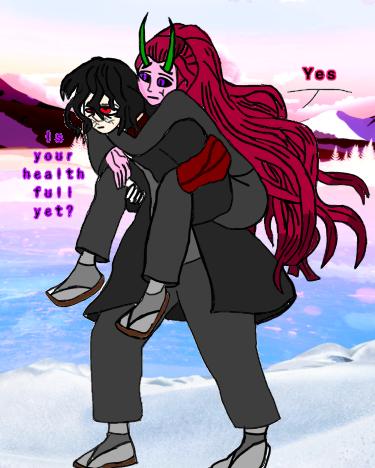 Me and my friend in Demon fall(Roblox)