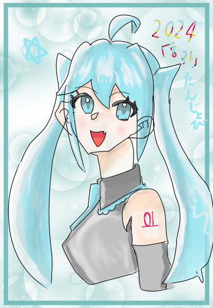 妹の絵でハッピーバースデイ🎉