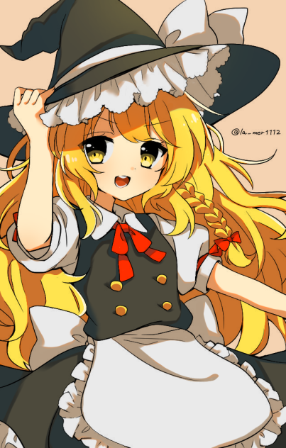 塗り絵魔理沙塗ってみたぜ！