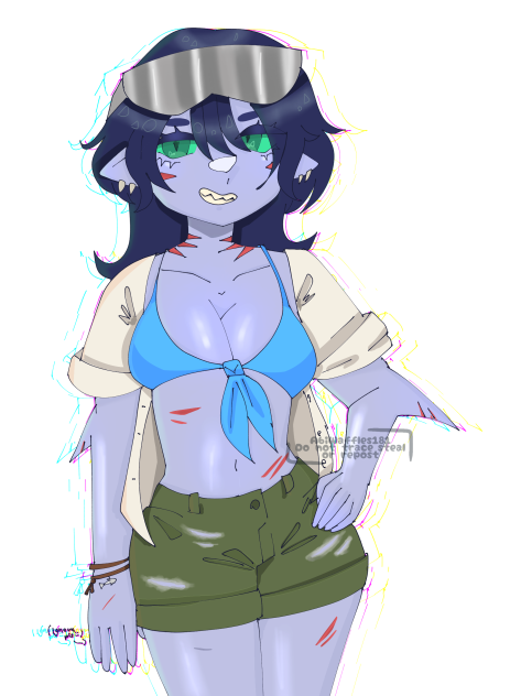 Silly lil shark girl