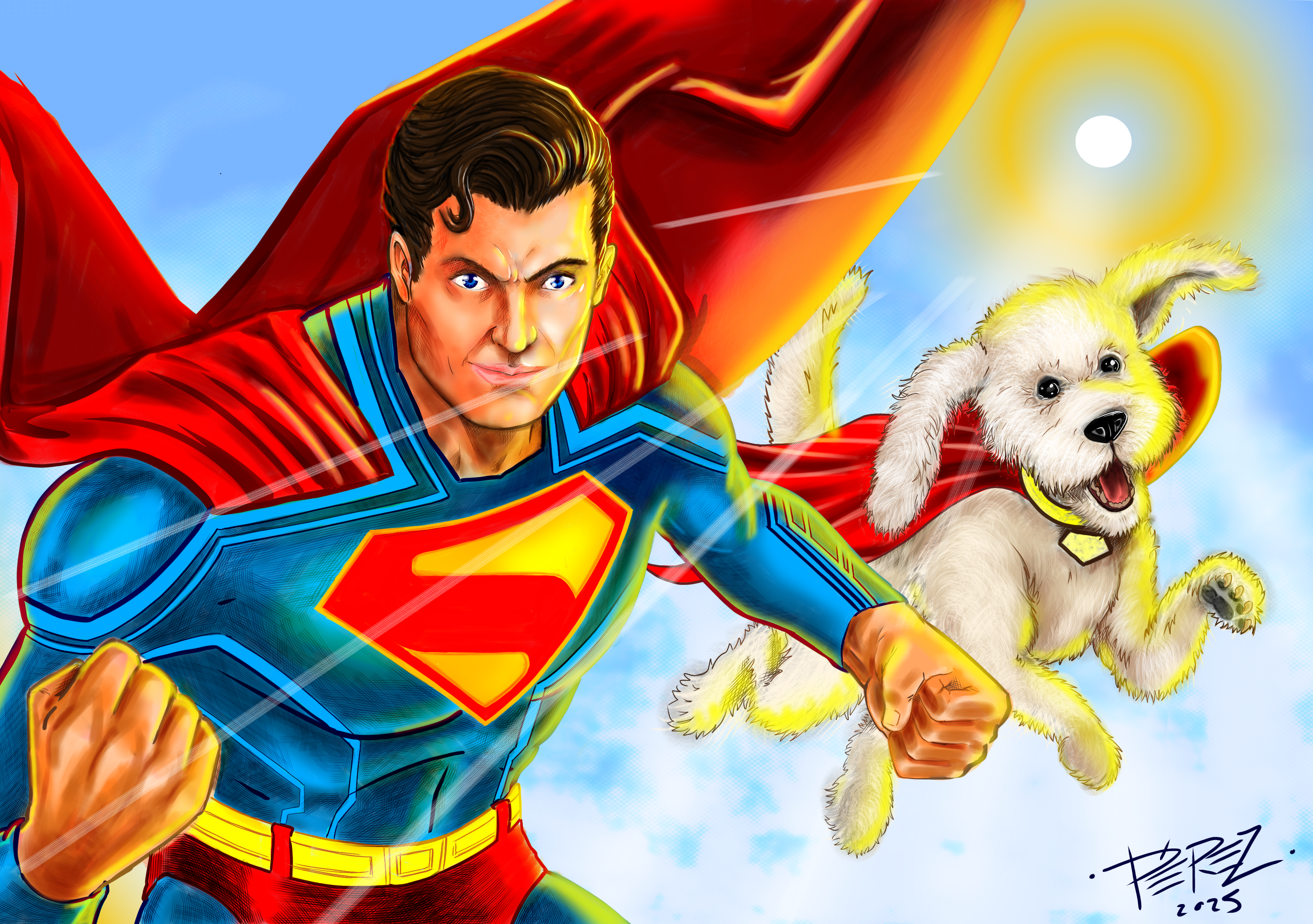 Superman & Krypto - ibisPaint