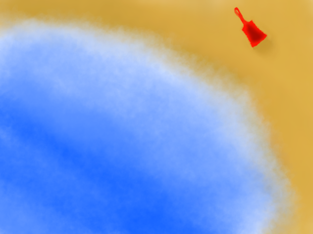 How to draw beach with a sand toy - ibisPaint