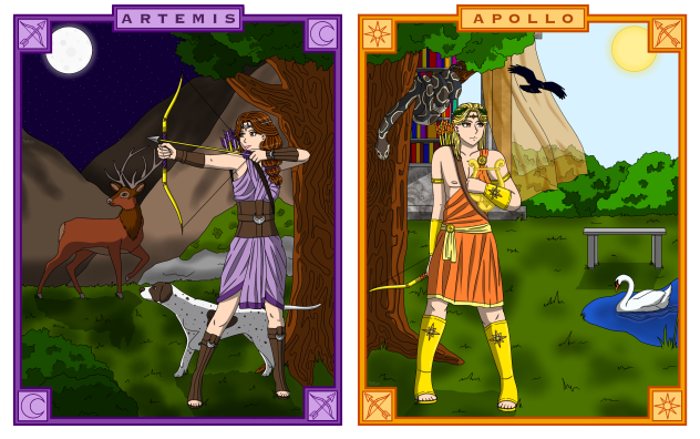 Artemis and Apollo [Speedpaint]