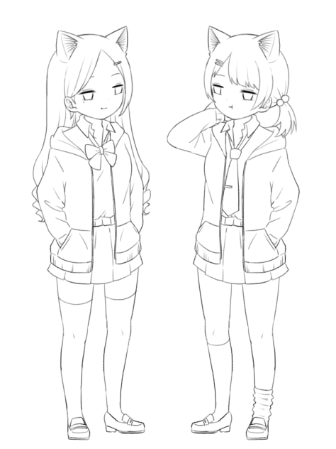 線画3 塗ってくれる方いませんか？
