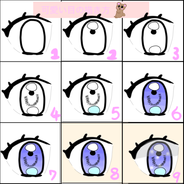 可愛い目の描き方