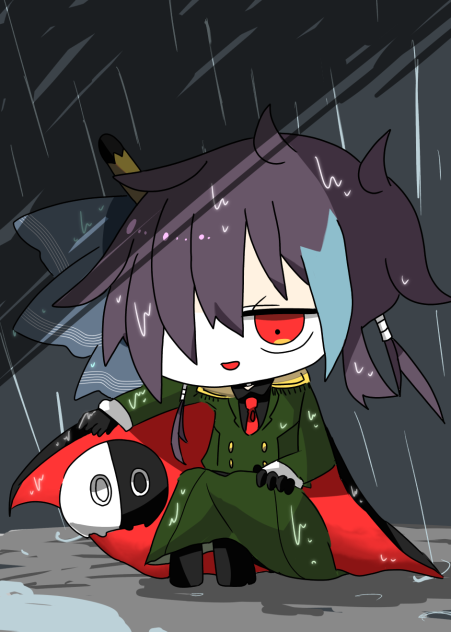 雨の日のサヨとてんきゅー