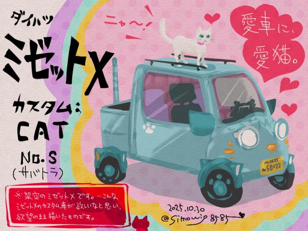 【妄想】#ミゼットX 猫バージョン🚗🐾🐱