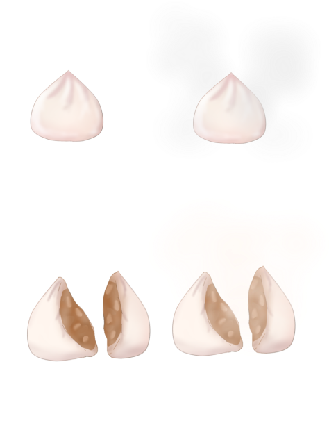 肉まん　湯気有無