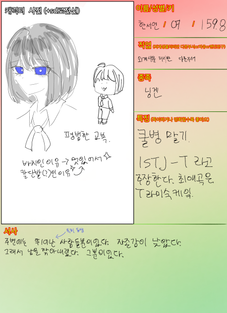 걔쳐반 캐릭터 신청