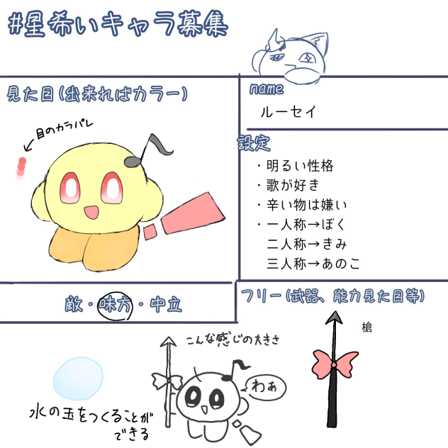 キャラ募っ！